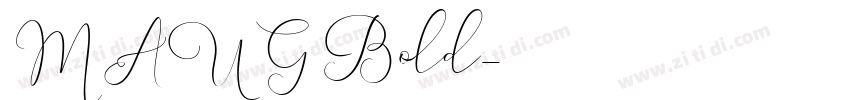 MAUG Bold字体转换